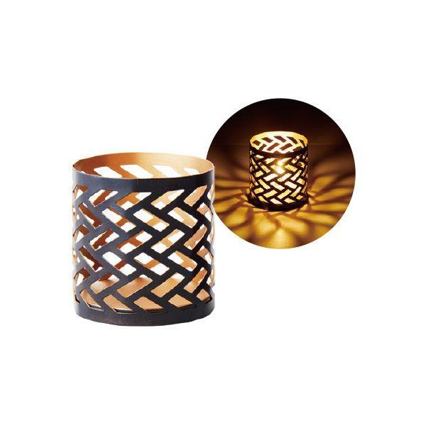 カメヤマ WW991-00-1704 【4個入】 メタルキャンドルホルダー ヘリンボーン WW991...