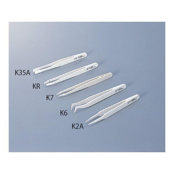 アズワン 9-5683-01 耐酸性ピンセット 先端丸型K2A【1本】 9568301