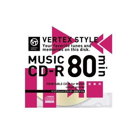VERTEX 1CDRA80VX.WP 音楽用CD−R 80分 1枚ケース