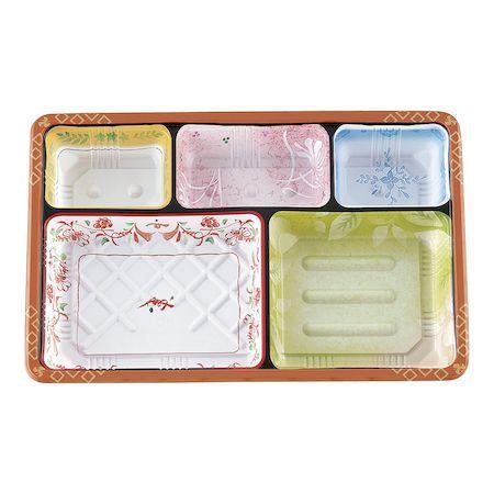 RTKB906 夢彩ごぜん 50枚入 TSR−BOX 90−60 中仕切4 柄付