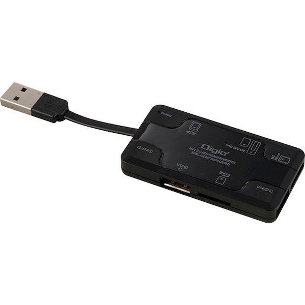 ナカバヤシ CRW-5M53BK USB2．0マルチカ−ドリ−ダ3ポ−トU CRW5M53BK