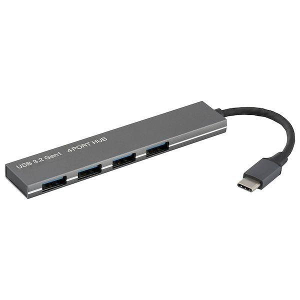 オーム電機 PC-SH4PC06-H ＜USB Type-Cコネクタ接続＞USB3.2Gen1×４ポ...