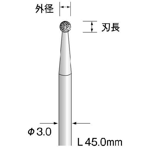 あすつく対応 「直送」 ミニモ AD5904 電着ＣＢＮバー　＃２００　φ１．２