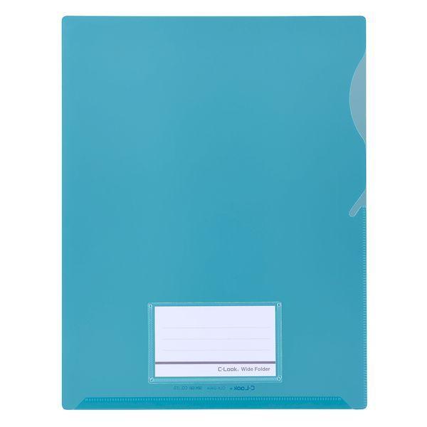 あさってつく対応 セキセイ CLK-2404-10 ワイドフォルダー ブルー CLK240410