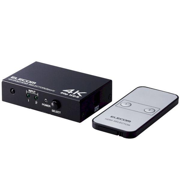 エレコム ELECOM DH-SW4KP21BK HDMI切替器 2ポート PC ゲーム機 マルチデ...