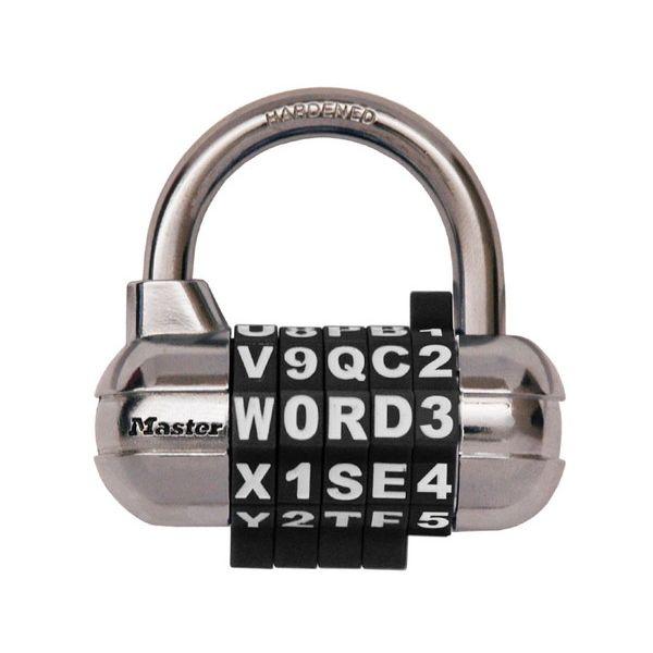 MASTER LOCK 0071649281204 1534JADBLK 5桁ワード可変式南京錠 ブ...