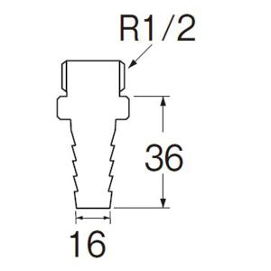 三栄水栓 SANEI JT28-1/2X16 ...の詳細画像1