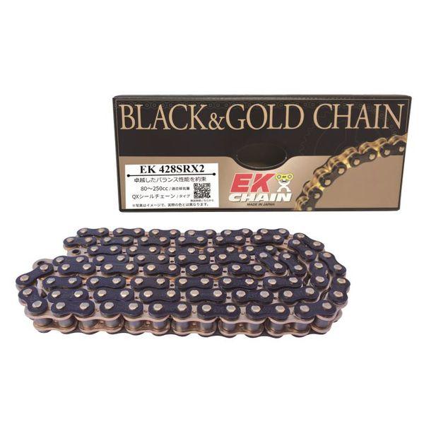江沼チェーン 4571291788251 EK チェーン 428SR−X2 BK／GP 140L M...