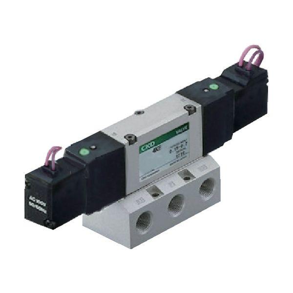 あすつく対応 「直送」 ＣＫＤ 4KB120-06-AC200V 4Kシリーズパイロット式5ポート弁...