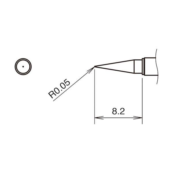 あすつく対応 「直送」 白光 T38-02IS こて先IS型 400℃ T3802IS