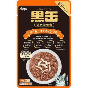 アイシア 4580101260702 BP−57 黒缶パウチ ささみ入りまぐろとかつお 70g