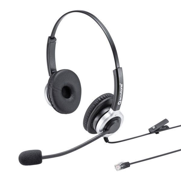 サンワサプライ MM-HSRJ01 電話用ヘッドセット 両耳タイプ MMHSRJ01