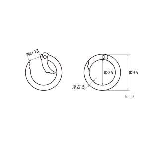 和気産業 BK-1028 丸型カラビナ シルバ...の詳細画像1
