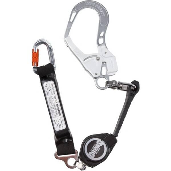 トーヨーセーフティ MA244R トーヨーセーフティ　フルハーネス型・胴ベルト型兼用巻き取り式ランヤ...