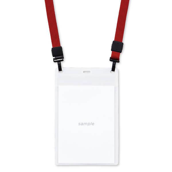 オープン工業 NL-26-RD 吊り下げ名札　ダブルフック式　ソフトタイプ　ハガキ用　5枚　黒 NL...