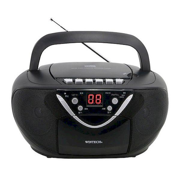 【個数：1個】CDR-WS1 直送 代引不可 WINTECH CDラジカセ シンプル機能 ラジオ／カ...