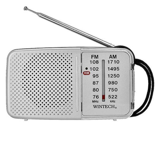 【個数：1個】KMR-62 直送 代引不可 WINTECH AM／FMポータブルラジオ シンプル機能...