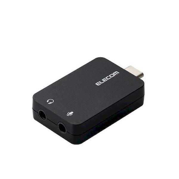 USB-CADC01BK 直送 代引不可 エレコム オーディオ変換アダプター USB Type−C ...