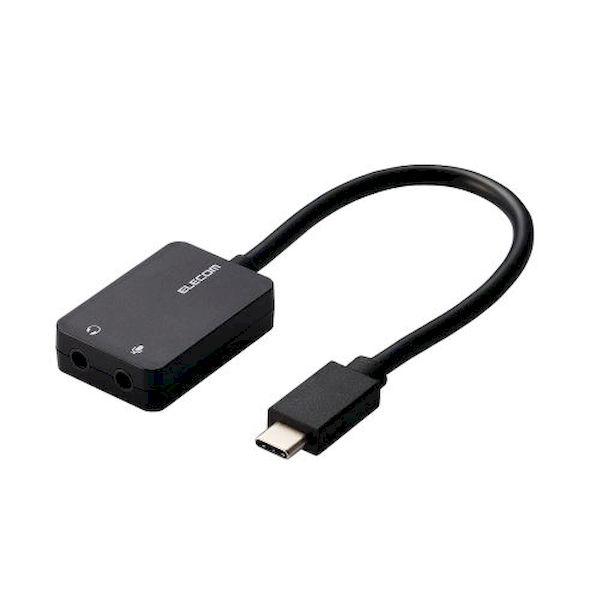 USB-CADC02BK 直送 代引不可 エレコム オーディオ変換アダプター USB Type−C ...