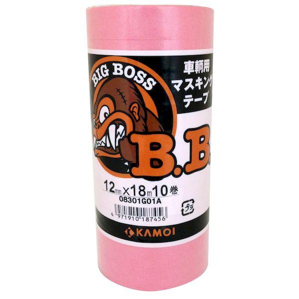 カモ井 4971910187463 BIG BOSS 車両塗装用マスキングテープ 12mm×18m ...