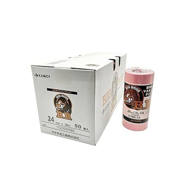 カモ井 4971910187548 BIG BOSS 車両塗装用マスキングテープ 24mm×18m ...