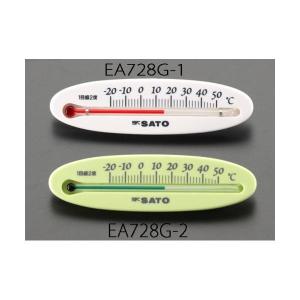 エスコ EA728G-1 108ｘ30mm 温度計 ホワイト EA728G1【キャンセル不可】｜edenki