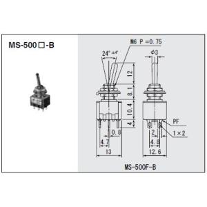 ミヤマ電器 MS-500C-B ミヤマ電器 MIYAMA MS-500C-B トグルスイッチ 10個...