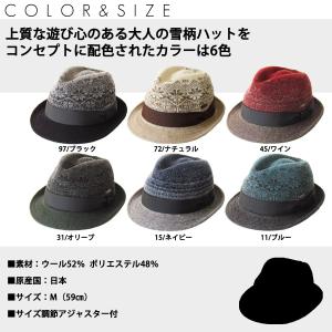 中折れ帽 メンズ 帽子 中折れハット ウール ...の詳細画像5