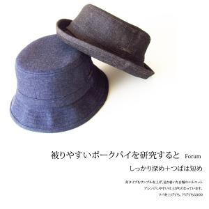 ポークパイ 帽子 メンズ ジャパンデニムハットの詳細画像3