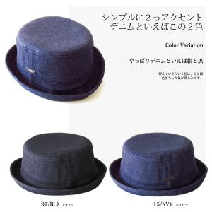 ポークパイ 帽子 メンズ ジャパンデニムハットの詳細画像4
