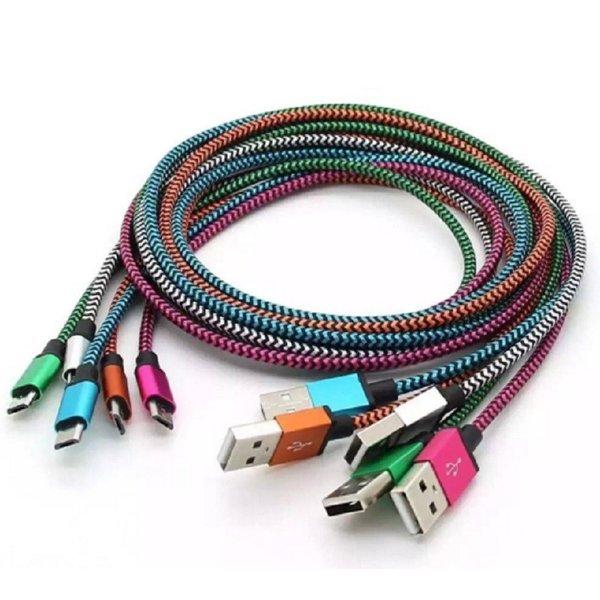 【4色セット】ロングタイプ 95cm Micro USB Type-B ケーブル マイクロUSBケー...