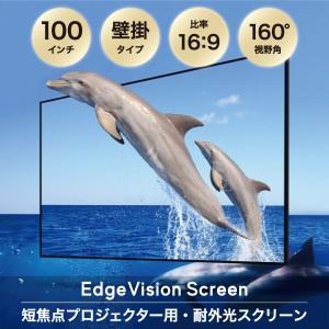 EDGENITY プロジェクタースクリーン 短焦点 100インチ 耐外光 壁掛け 16:9 広視野角 160°  ホームシアター 高輝度 家庭用 ビジネス EdgeVision Screen｜edgenity