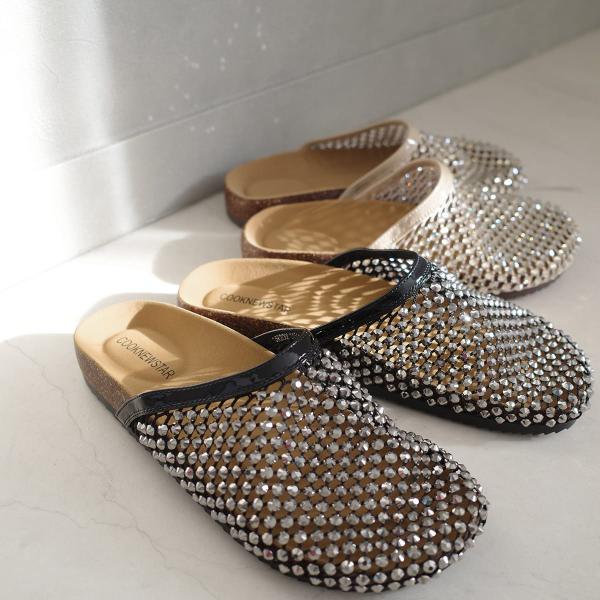 ウーブンメッシュサンダル レディース 柔らか 痛くない