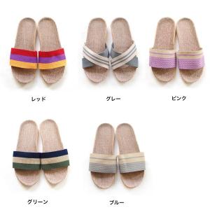 麻 スリッパ 春 夏 軽量 軽い ビーチサンダ...の詳細画像1