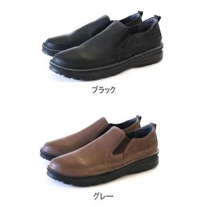 スリッポン 本革 メンズ スニーカー 紐なし ...の詳細画像1
