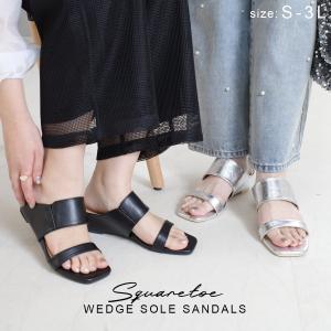 サンダル レディース ローヒール ウェッジソール 痛くない サボ ミュール 履きやすい 歩きやすい おしゃれ 疲れない ウェッジ つっかけ シルバー amiami エディ