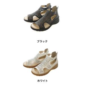 サンダル 牛革 レディース 歩きやすい ブーテ...の詳細画像1