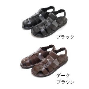 サンダル 本革 メンズ 歩きやすい 靴 牛革 ...の詳細画像1