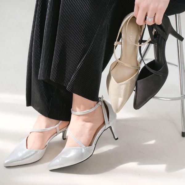 パンプス ストラップ レディース おしゃれ 痛くない 歩きやすい きれいめ 結婚式 パーティ 発表会...