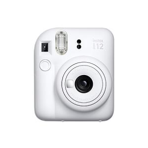 富士フイルム　インスタントカメラ チェキ INSTAX mini 12　クレイホワイト　INSMINI12WHITE｜edion-tsutayakaden