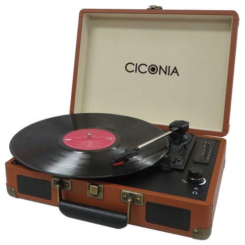 CICONIA チコニア　トランクケース型　レコードプレーヤー　ブラウン　TE-1907BR