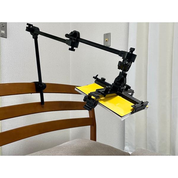 寝ながら タブレットスタンド 寝ながら読書・タブレット 頭上/横置 クランプ式 ライトなし ブックス...