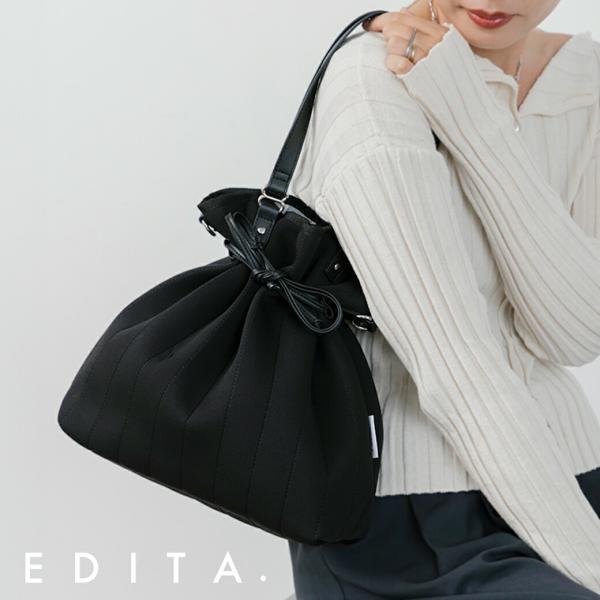 巾着バッグ A4対応 洗える 軽い 大容量 2way ショルダー エディータ トートバッグ 斜めがけ...
