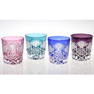 名入れ 江戸切子 箸置き・八角籠目2個セット - 瑞宝単光章受章 東京都