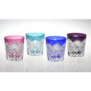 江戸切子 但野英芳 「龍」 ミニ ロックグラス 共箱付 y79-1435571k【Y