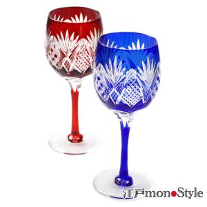 大注目 ペア 江戸切子 ワイングラス 八角籠目 赤と瑠璃 木箱入り Edomonokiriko036 江戸monostyleヤフー店 通販 Yahoo ショッピング Www Lfm It