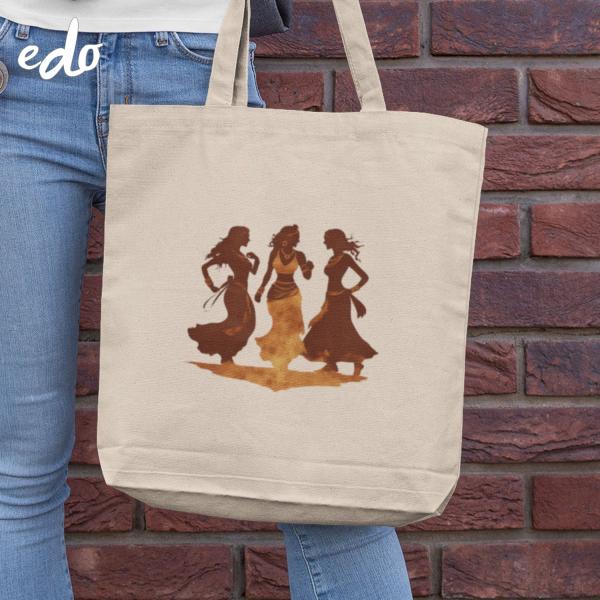 トートバッグ 「異国情緒あふれるダンスのリズム」キャンバス 帆布 a4 縦型