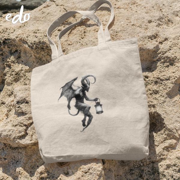 トートバック a4 帆布 軽量 「悪魔のシルエット」 サブバック