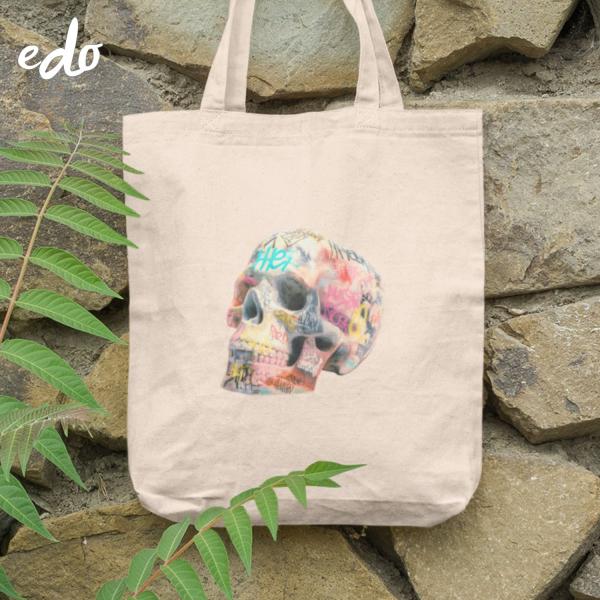 トートバッグ 「静寂を破る色彩の記憶」キャンバス 帆布 a4 縦型