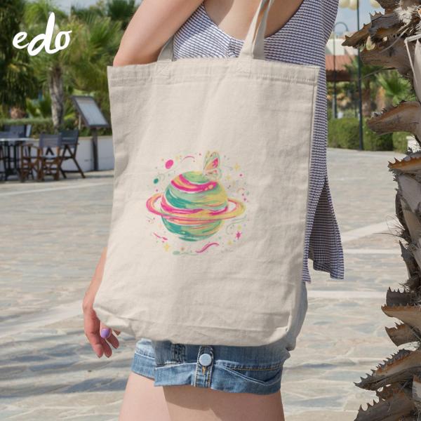 トートバッグ 「宇宙」キャンバス 帆布 a4 縦型